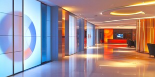 现代时尚的企业大厅空间