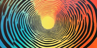 彩色旋涡抽象艺术图案