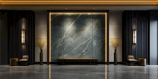 现代奢华大理石玄关设计