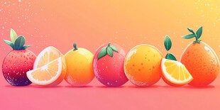 缤纷水果排列图