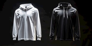 黑白连帽衫展示