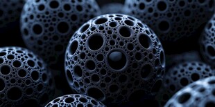 多孔球体的微观视觉呈现