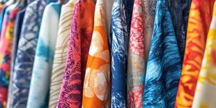 多彩绚丽的各式布料展示