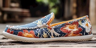 印花休闲帆布鞋