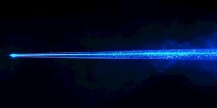 蓝色炫光激光束特效