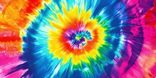 缤纷扎染图案 色彩绚丽