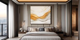 现代简约风卧室优雅设计