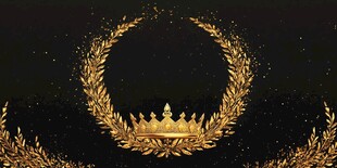 金色皇冠花环奢华背景图