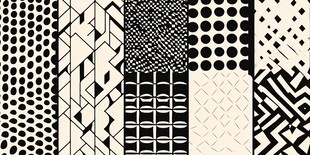 黑白几何图案纹理集合