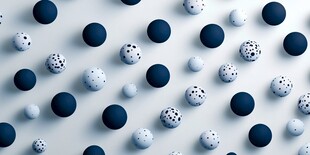 蓝白斑点圆球排列图案