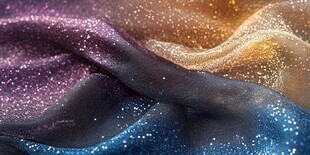 梦幻闪耀的多彩丝质布料