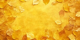 金黄秋叶铺就浪漫背景