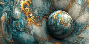 奇幻星球纹理艺术景观