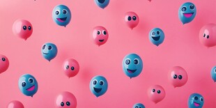 笑脸气球营造欢乐氛围