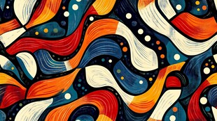 绚丽波浪抽象图案纹理