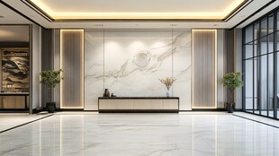 现代豪华酒店大堂接待区