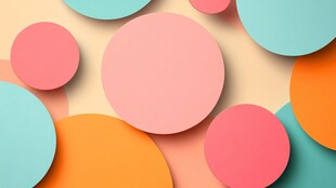 多彩圆形背景图案设计