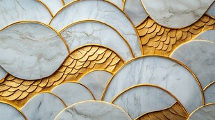 大理石金纹几何艺术图案