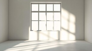 空房间里的阳光窗户