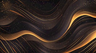 黑金流动线条梦幻背景图