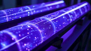 梦幻紫色光管闪耀科技感