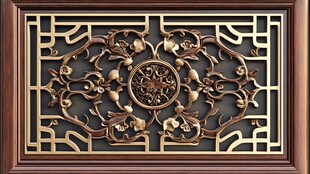 中式木雕花窗精致艺术