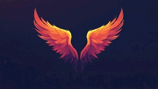 梦幻绚丽的双生火焰翅膀