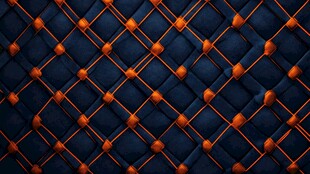 深蓝菱格配橙色线条纹理