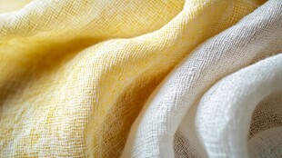 黄白交织柔软织物纹理