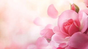 浪漫粉色玫瑰梦幻背景