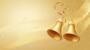 金色铃铛背景图