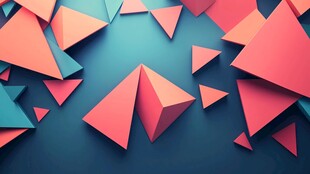 多彩三角几何图形背景