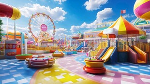 梦幻多彩的欢乐游乐园