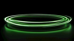 绿色发光环形霓虹灯带