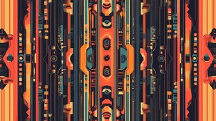 未来感几何图案科幻风背景