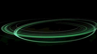 绿色光绘环形动感特效