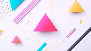 多彩几何图形创意背景图