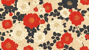 复古花卉图案 经典中式风