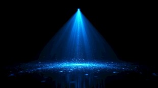 蓝色舞台聚光灯特效背景