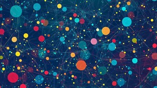 绚丽多彩的网络连接图案