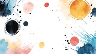 水彩泼墨风抽象背景元素