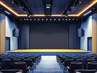 现代宽敞的剧院礼堂空间