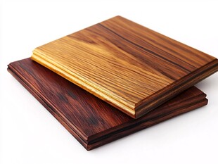 两块精美木质板材展示