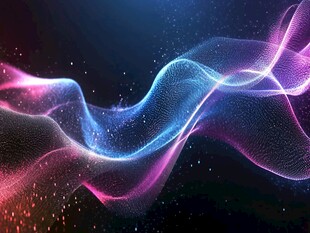 梦幻炫彩流动光影线条