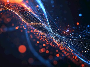 绚丽动感的数字粒子流