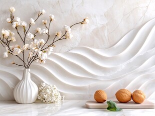 白色系静物装饰摆件组合