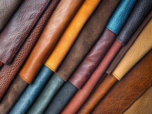 多彩皮革纹理展示