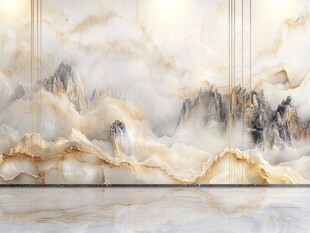 大理石山水背景墙意境美