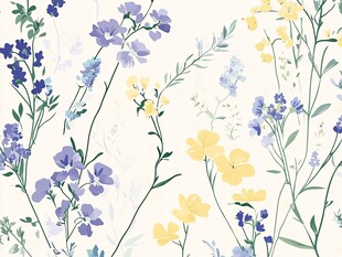 清新花卉图案背景图