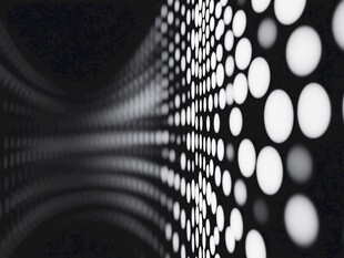 黑白波点动态抽象视觉图